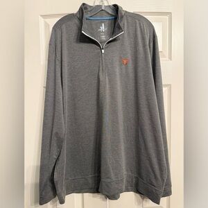 Johnnie-O University Texas Longhorns Quarter Zip Vaughn Pullover Meteor NWOT XXL
